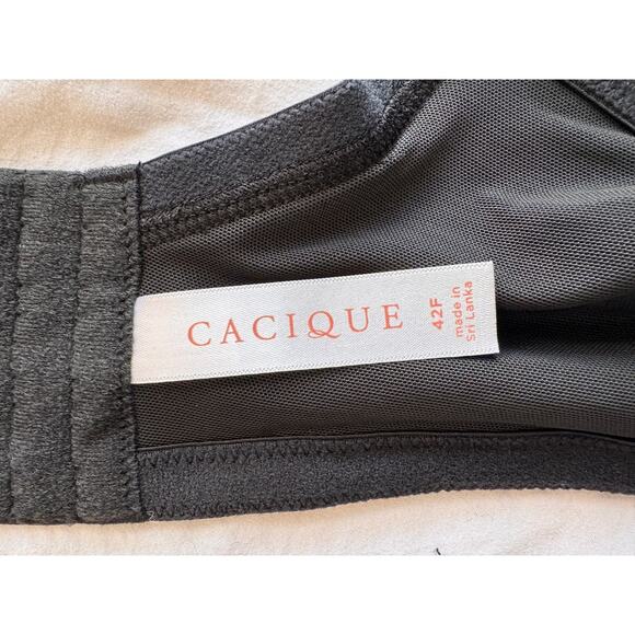 New CACIQUE Women's Black Cotton Lightly Lined Full Coverage Bra Size 42F - Picture 5 of 8